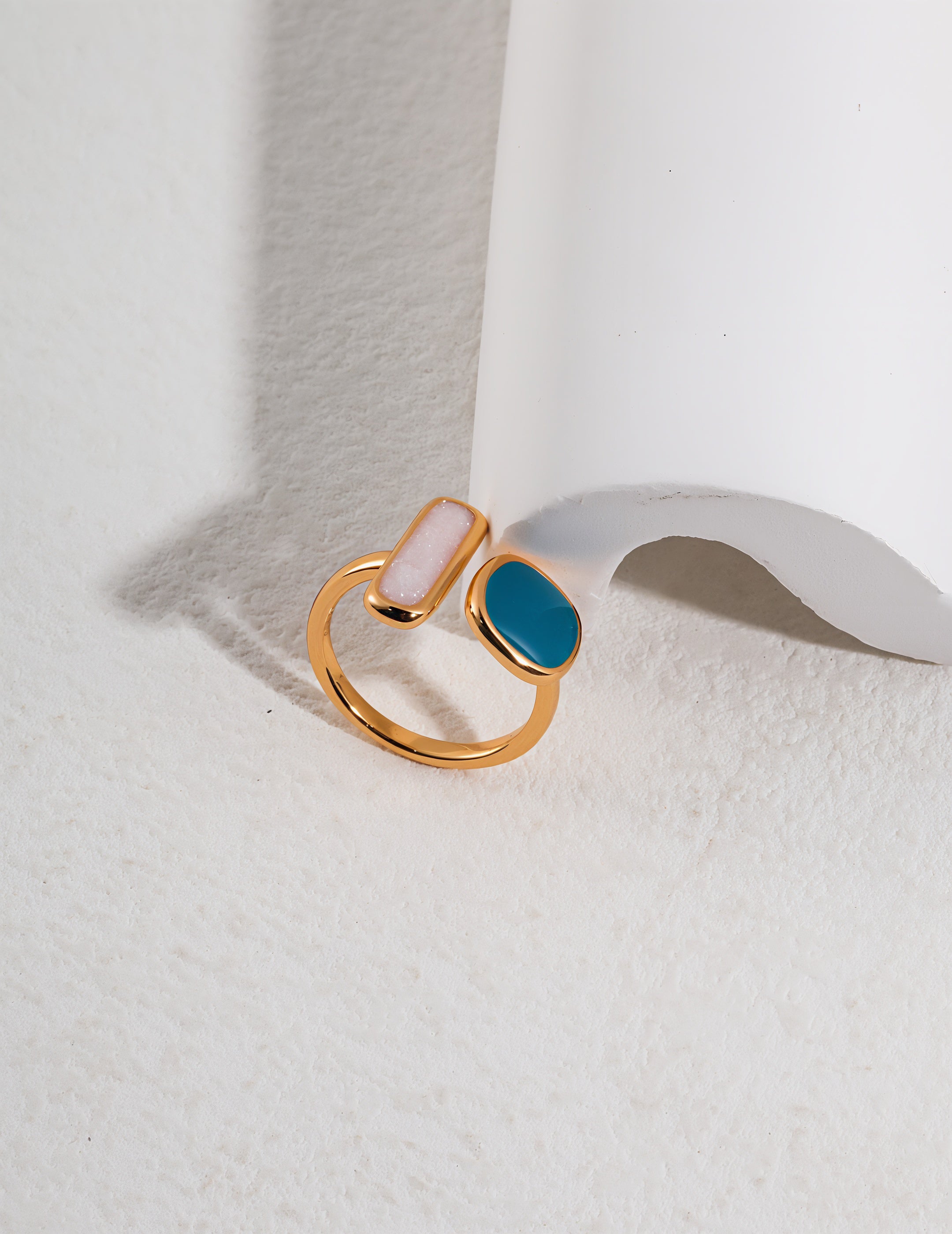 Morandi Drip Glaze Sterling Silver Ring