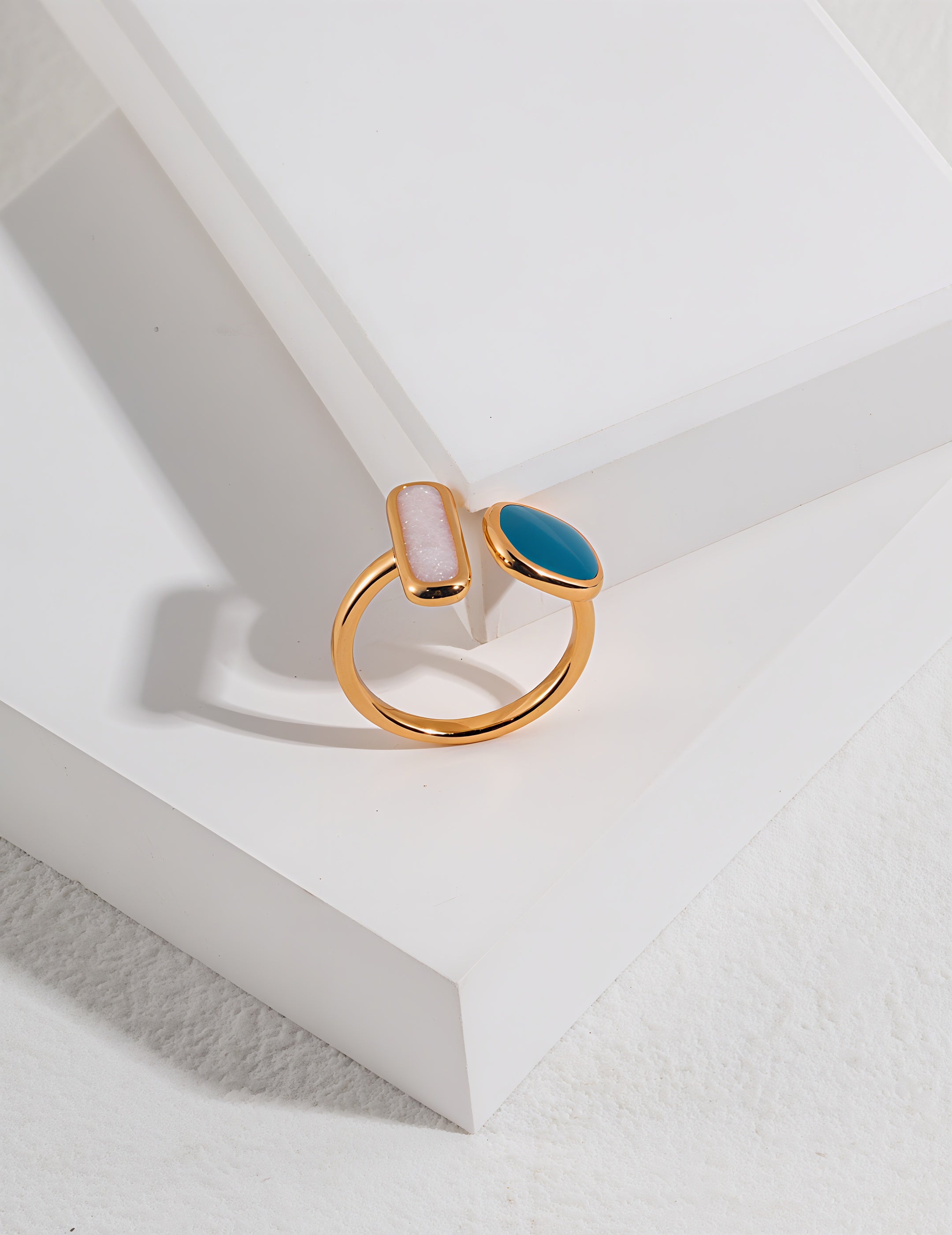 Morandi Drip Glaze Sterling Silver Ring