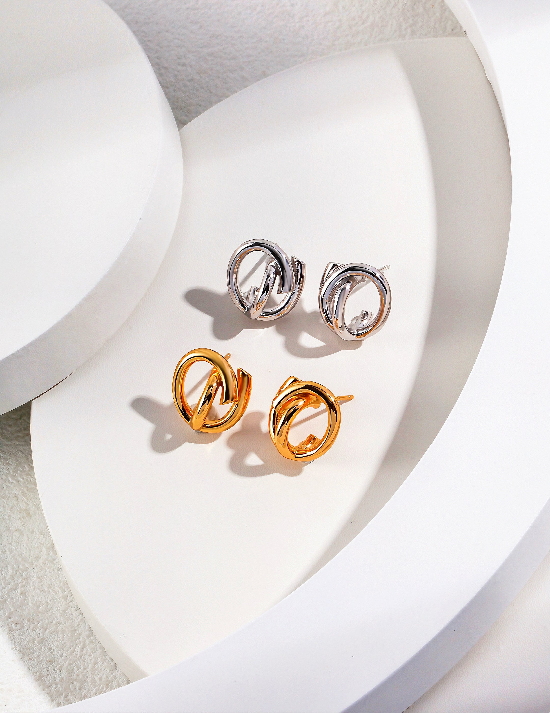 Sterling silver minimalist earrings