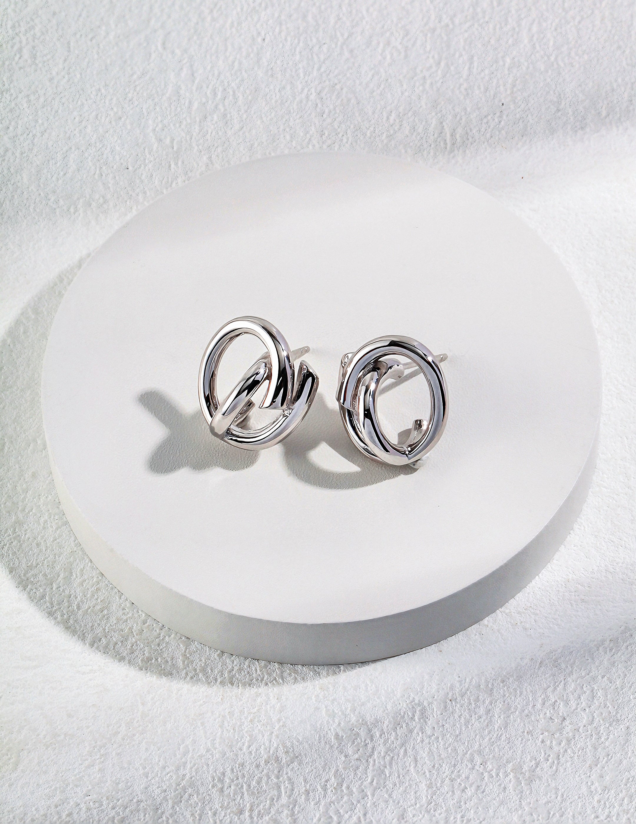 Sterling silver minimalist earrings