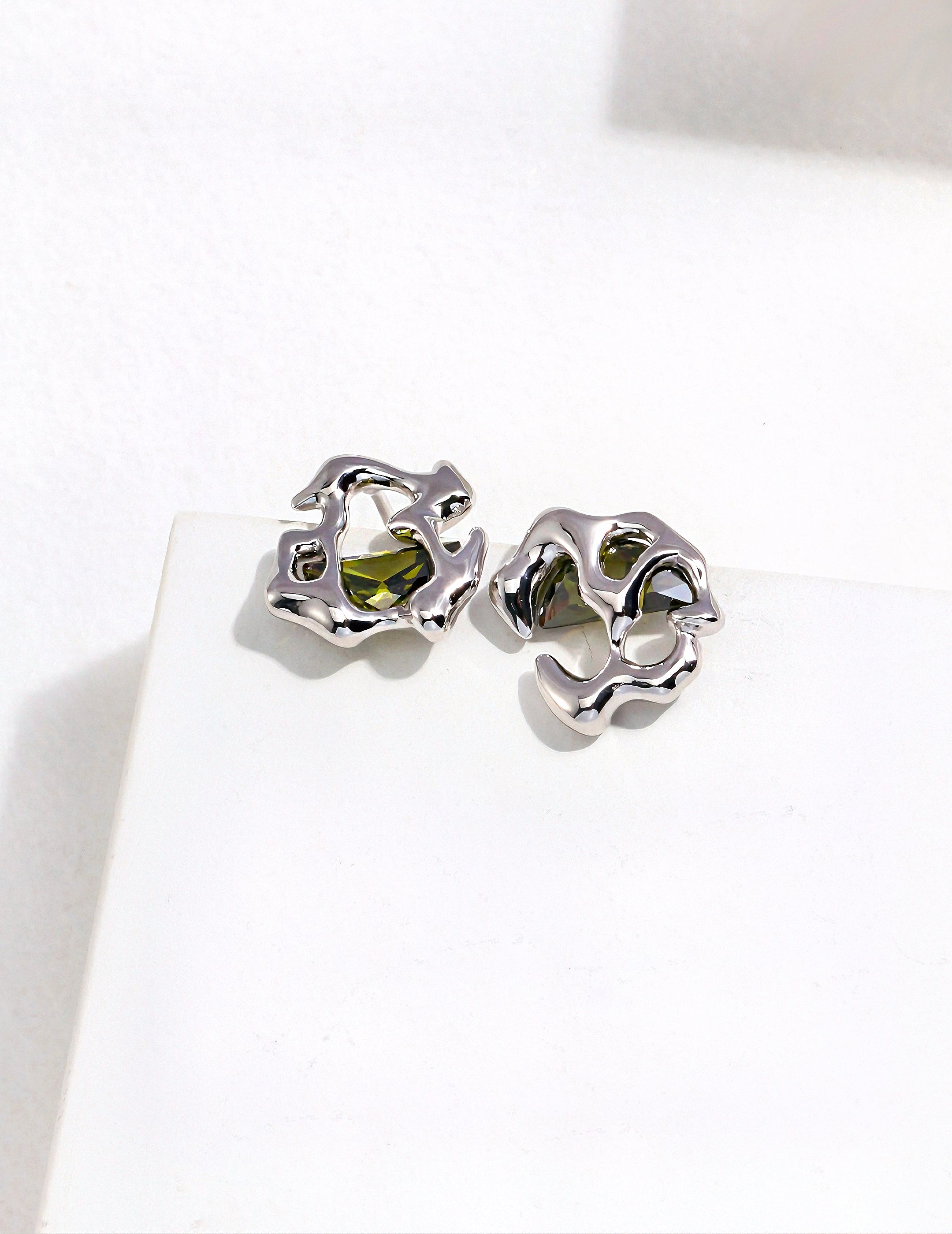 Sterling silver zircon earrings