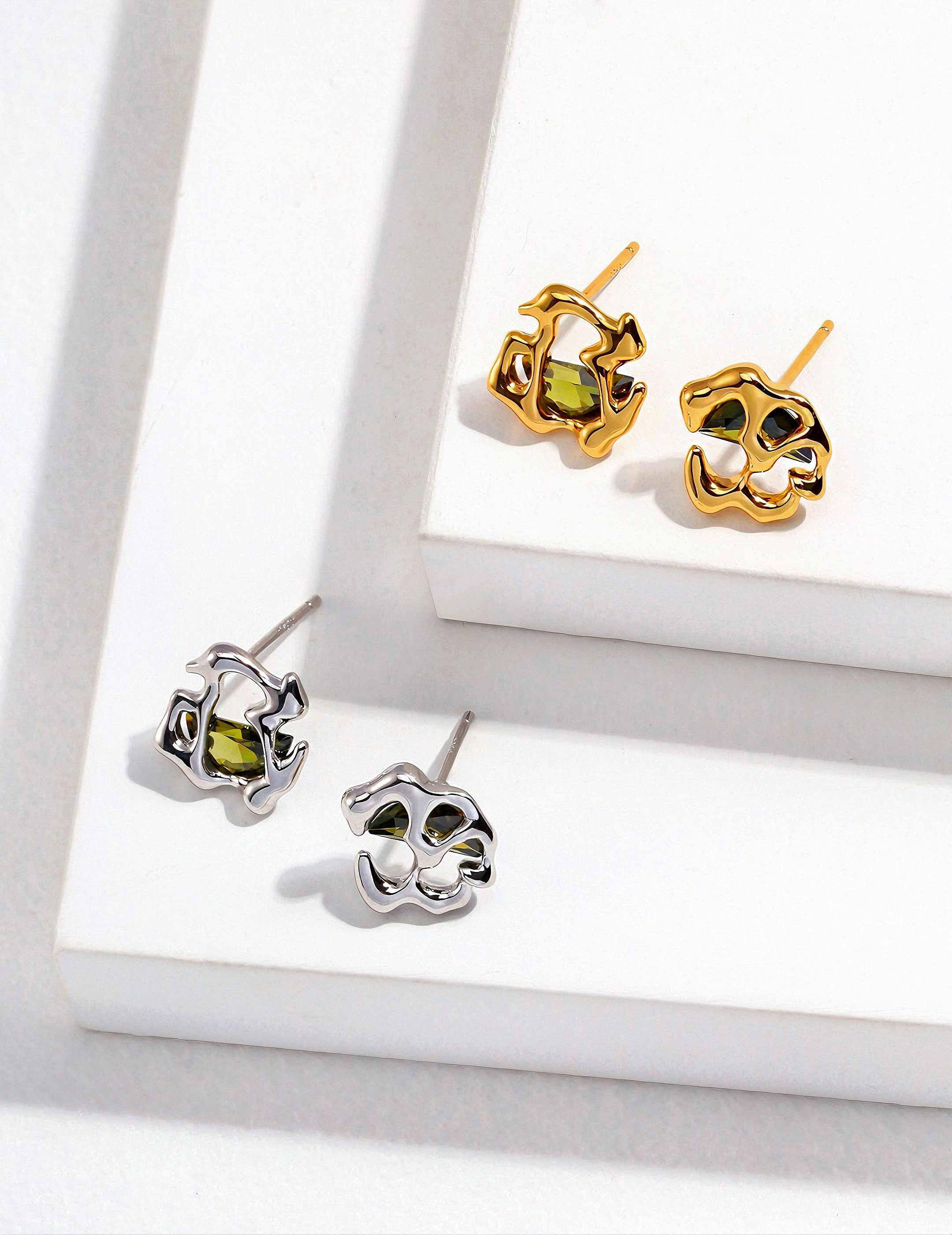 Sterling silver zircon earrings