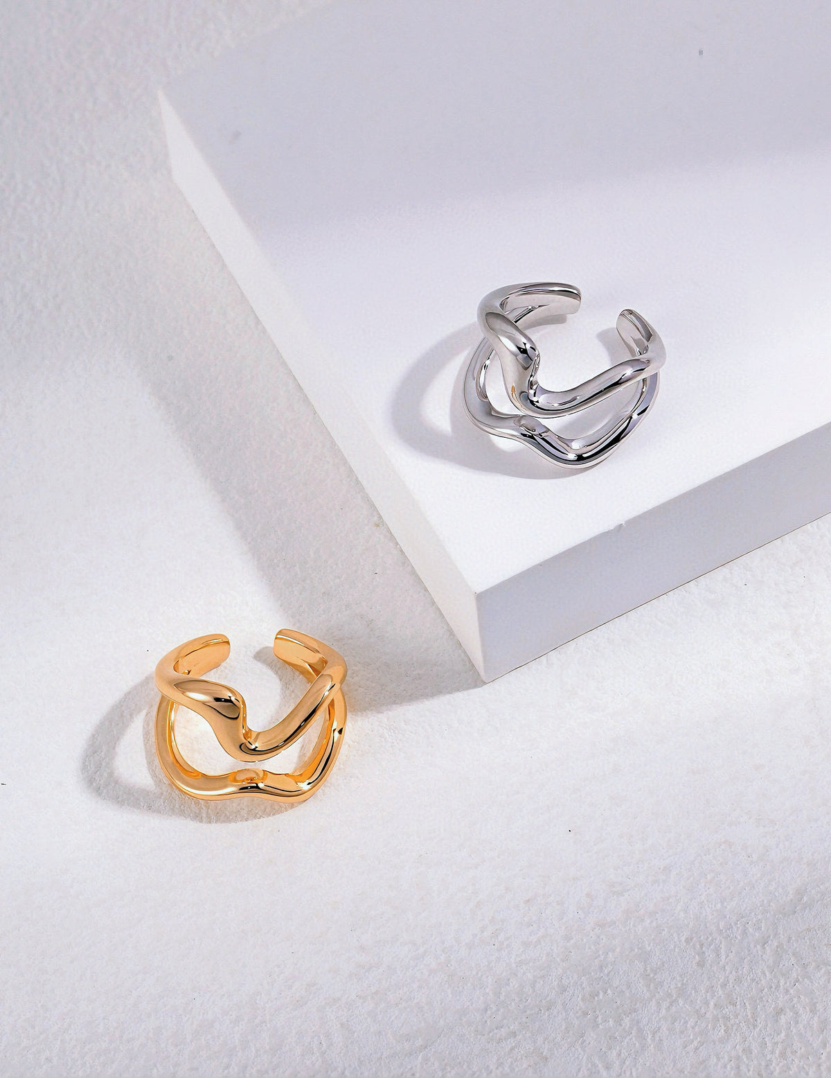 Sterling silver geometric ring