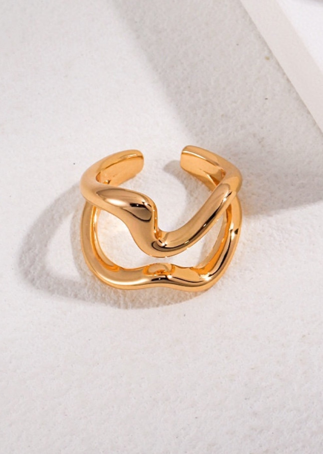 Sterling silver geometric ring