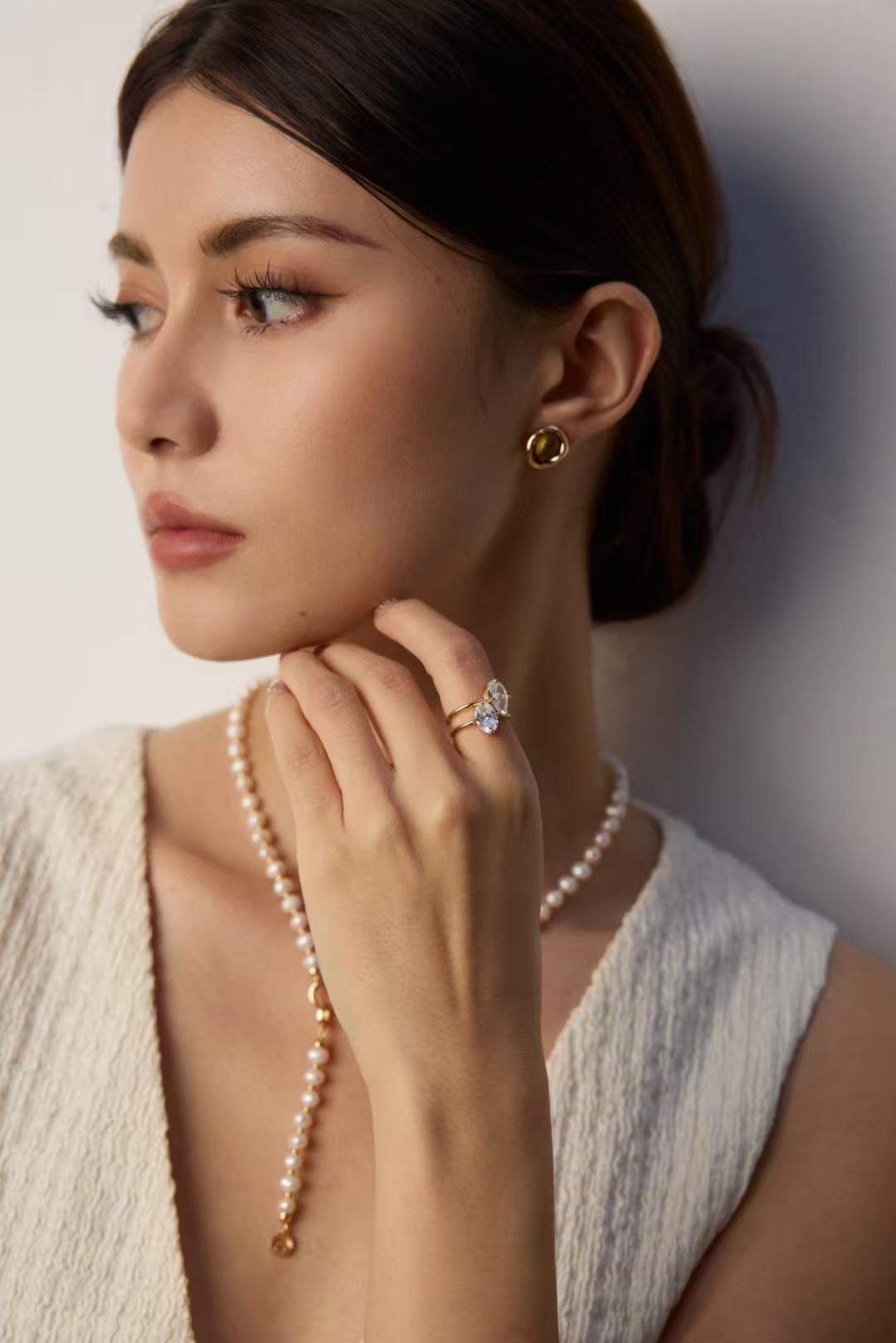 S925 silver minimalist zircon ring