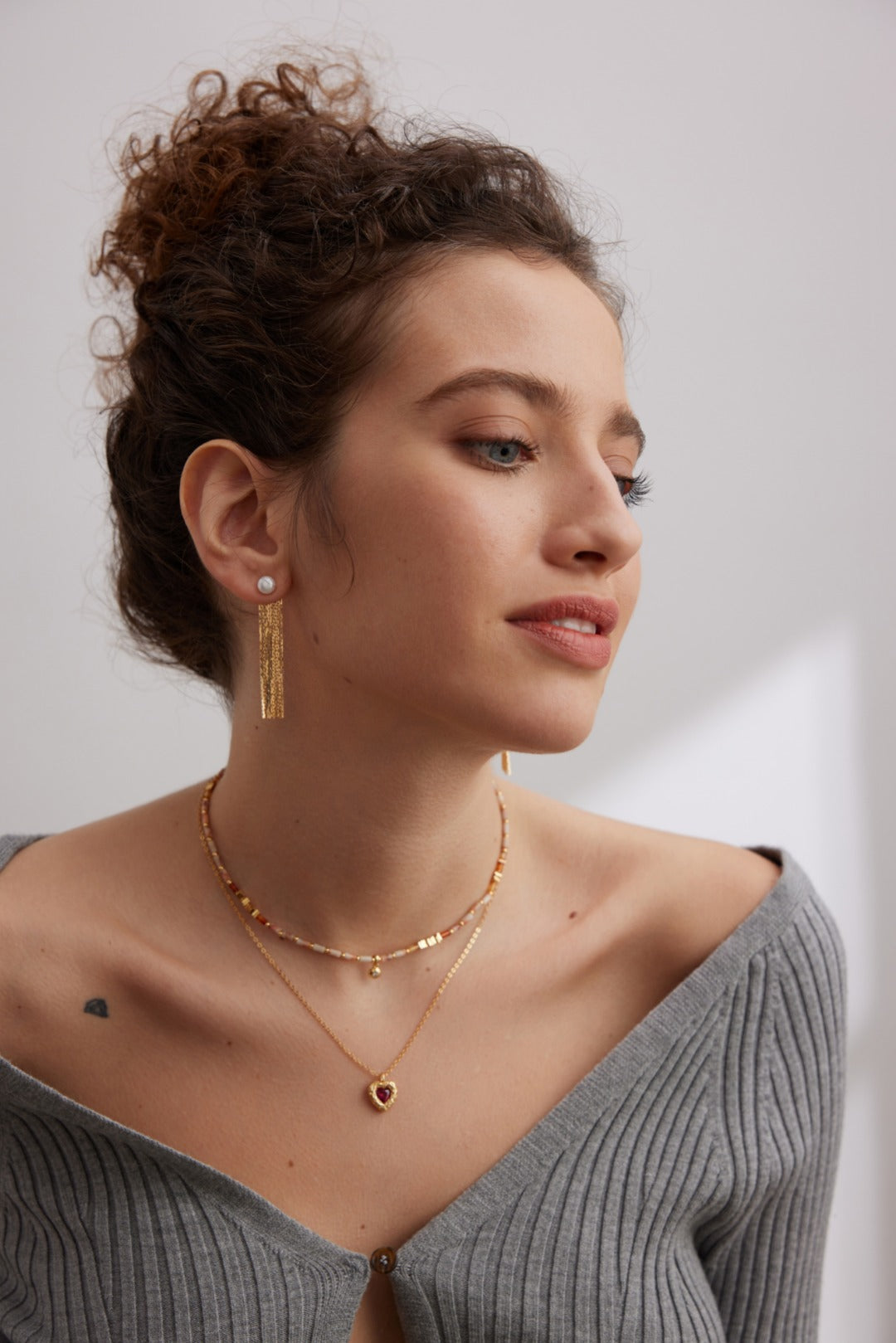 Sterling Silver Elegant Pearl Tassel Earrings