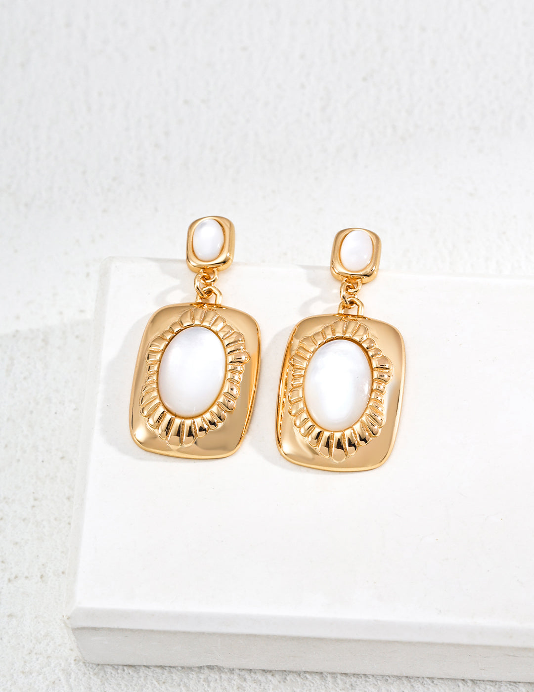 S925 Silver Vintage Silver Wire Shell Earrings