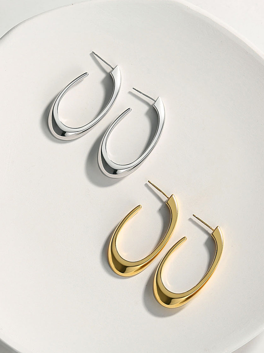 Pure silver earrings