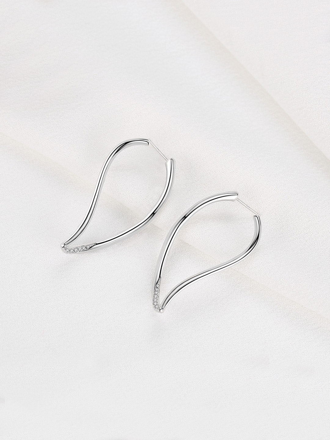 Pure silver earrings