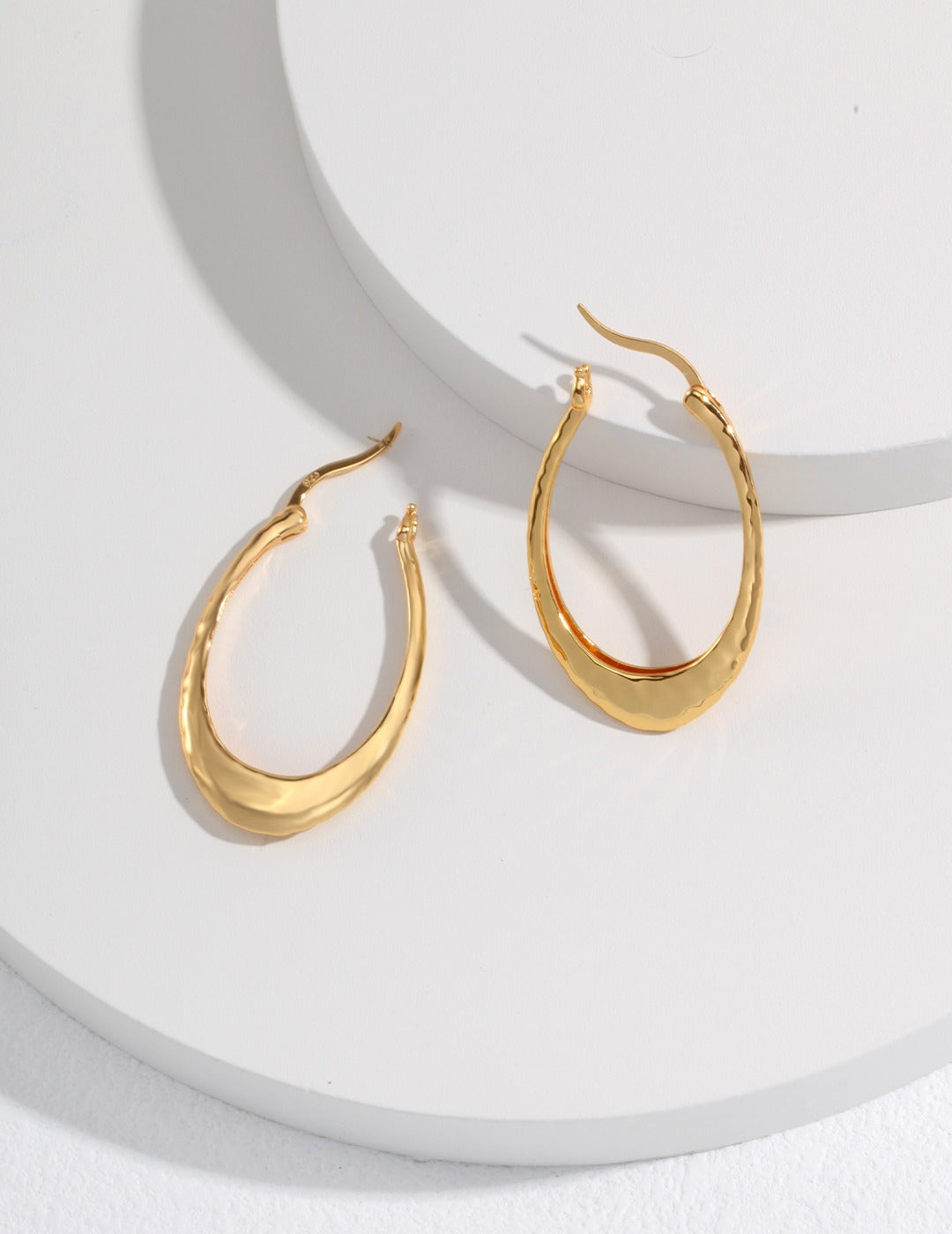 Pure silver minimalist earrings