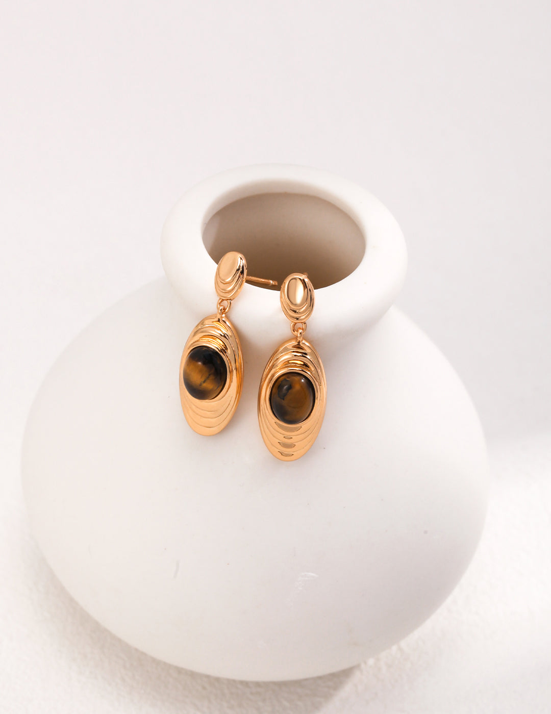 Tiger's eye earrings