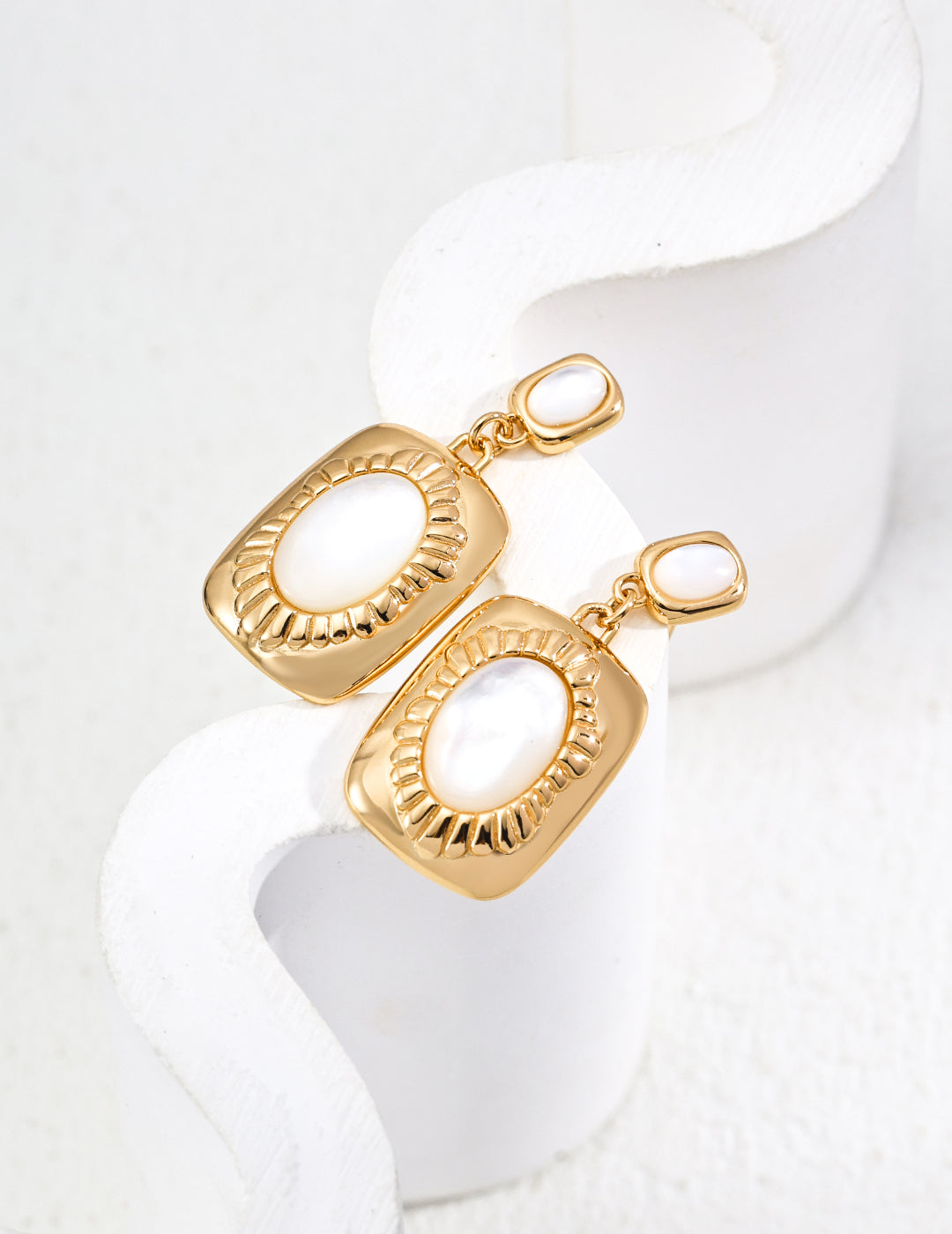 S925 Silver Vintage Silver Wire Shell Earrings
