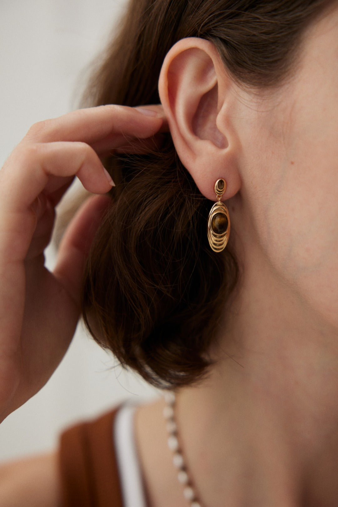 Tiger's eye earrings
