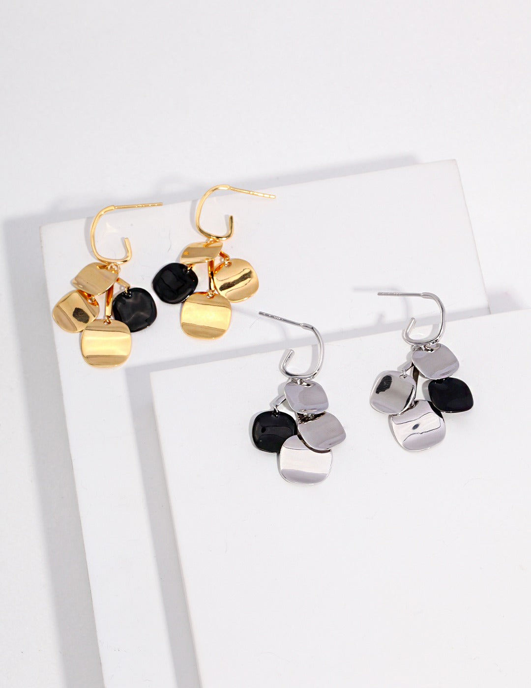 Pure silver temperament earrings