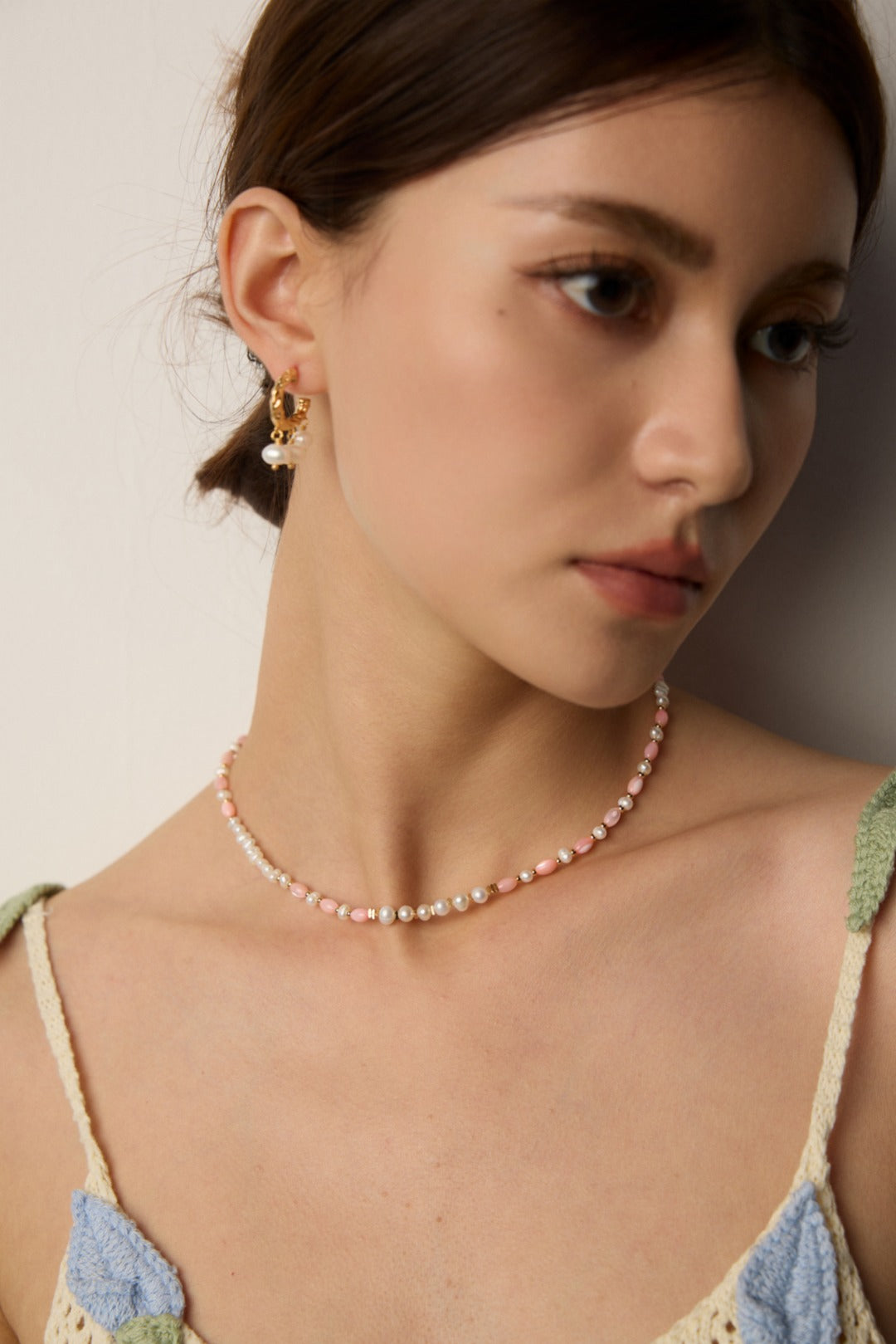 S925 silver natural pearl earrings
