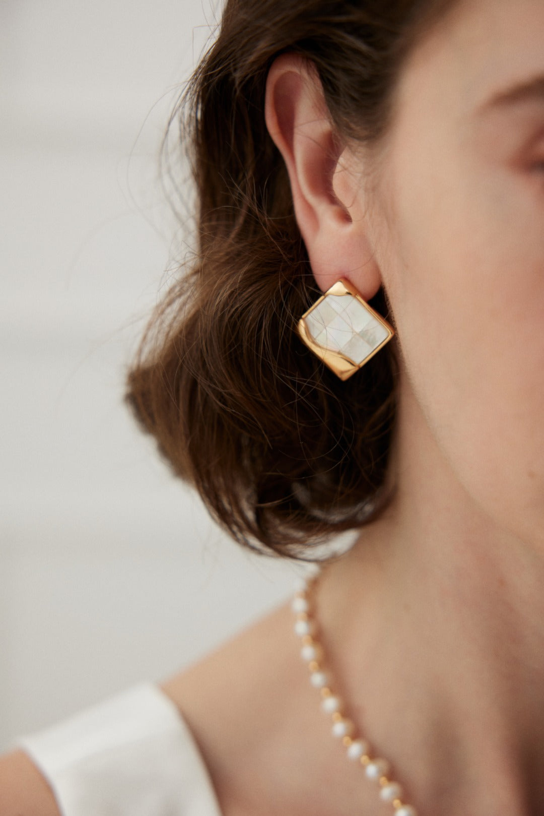 Sterling silver shell earrings