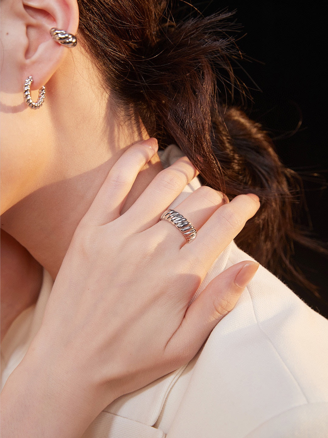 Gear Series Sterling Silver Ring