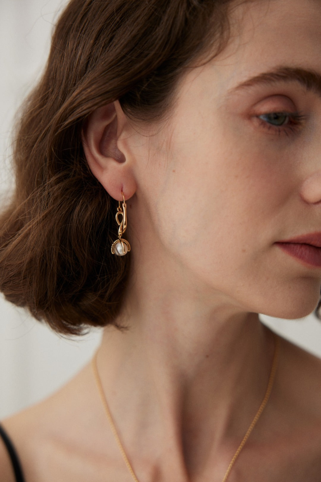 Natural pearl earrings