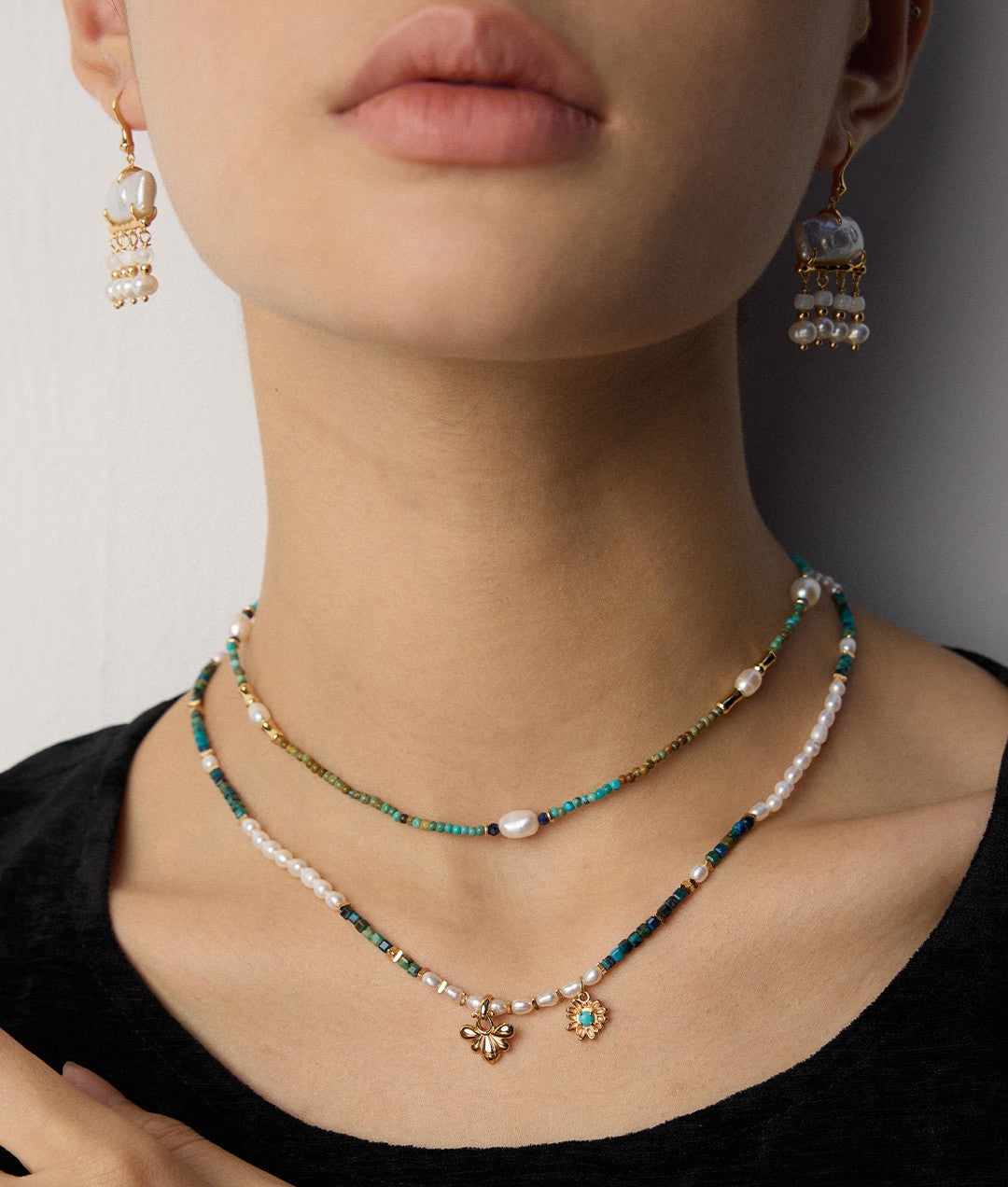 S925 silver earrings with a sense of design, featuring natural mother-of-pearl