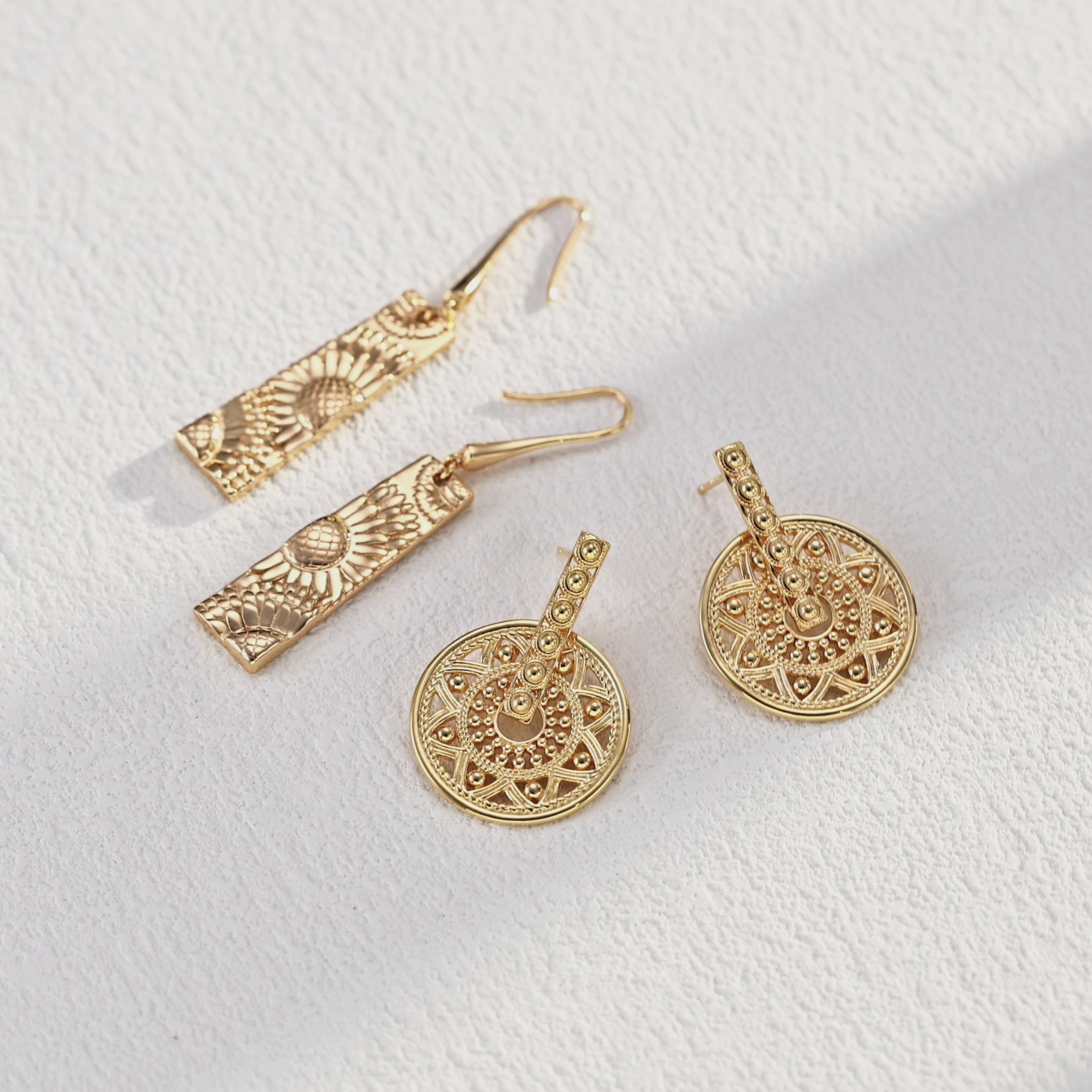 New Chinese style temperament silver earrings