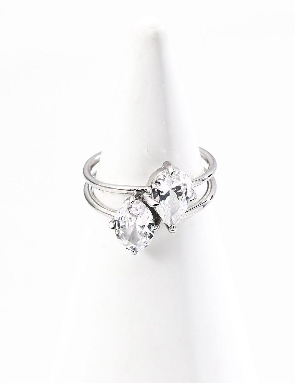 S925 silver minimalist zircon ring