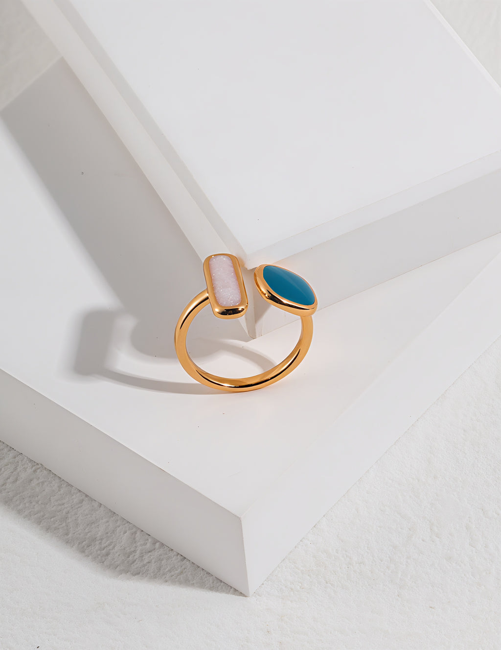 Morandi Drip Glaze Sterling Silver Ring
