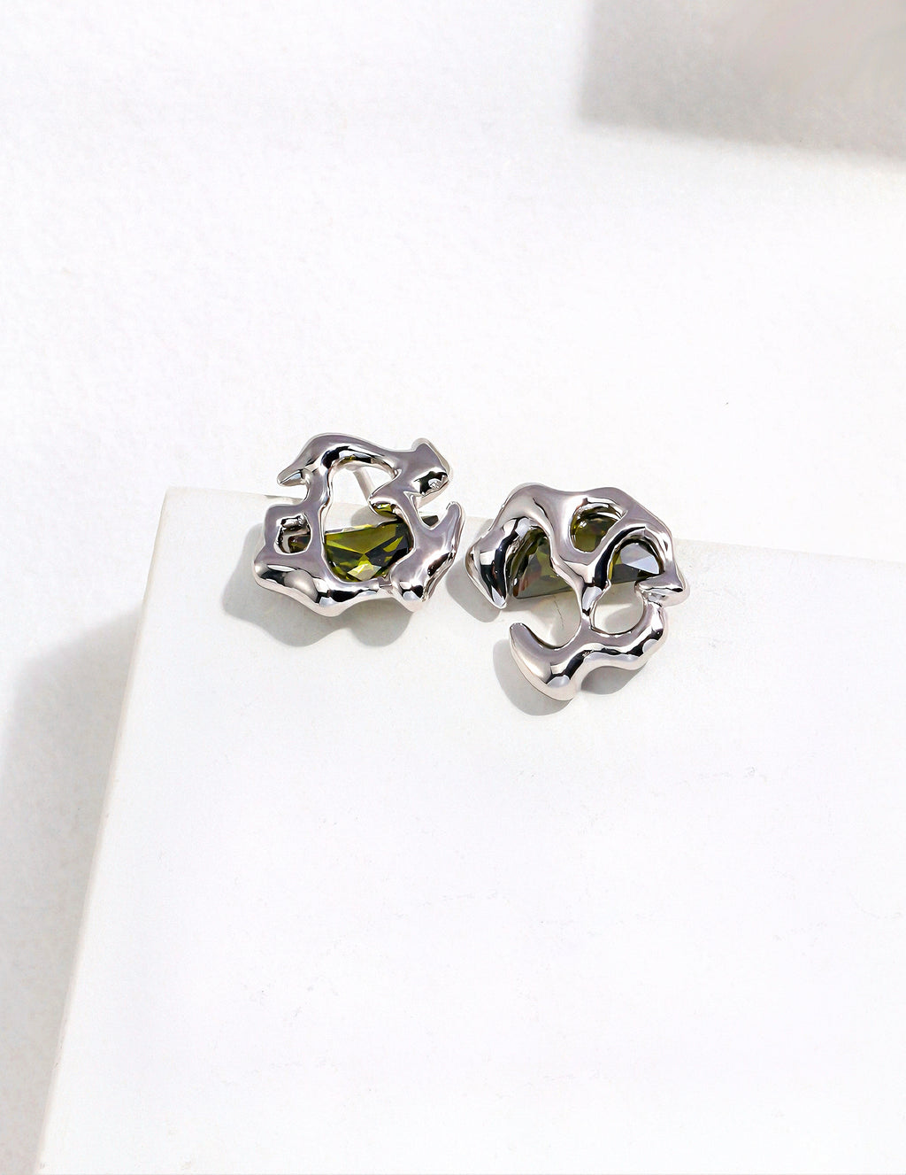 Sterling silver zircon earrings