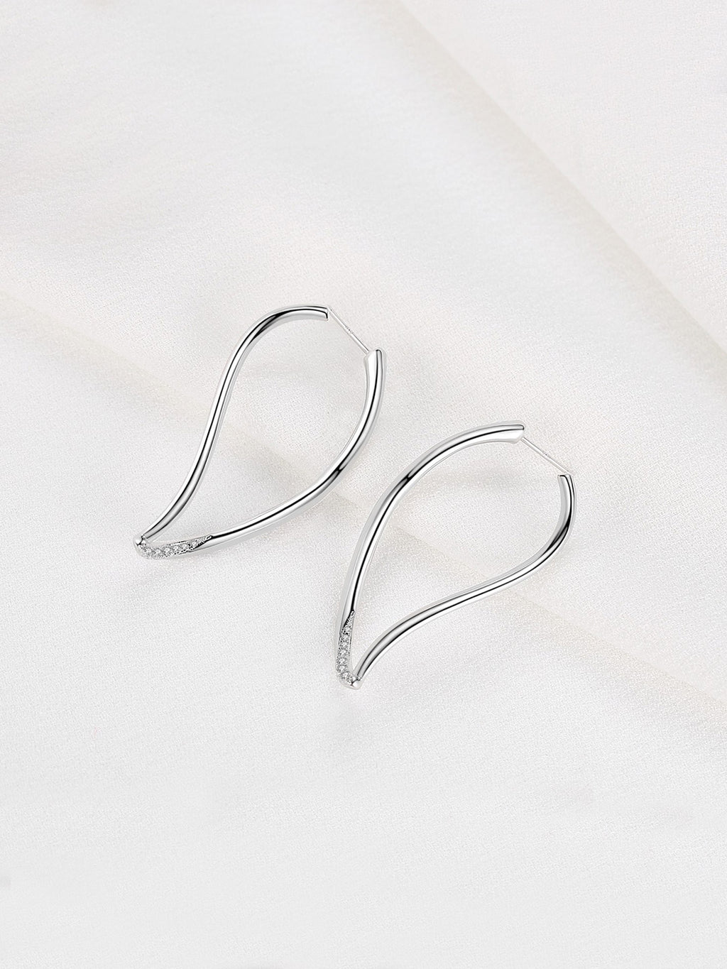 Pure silver earrings
