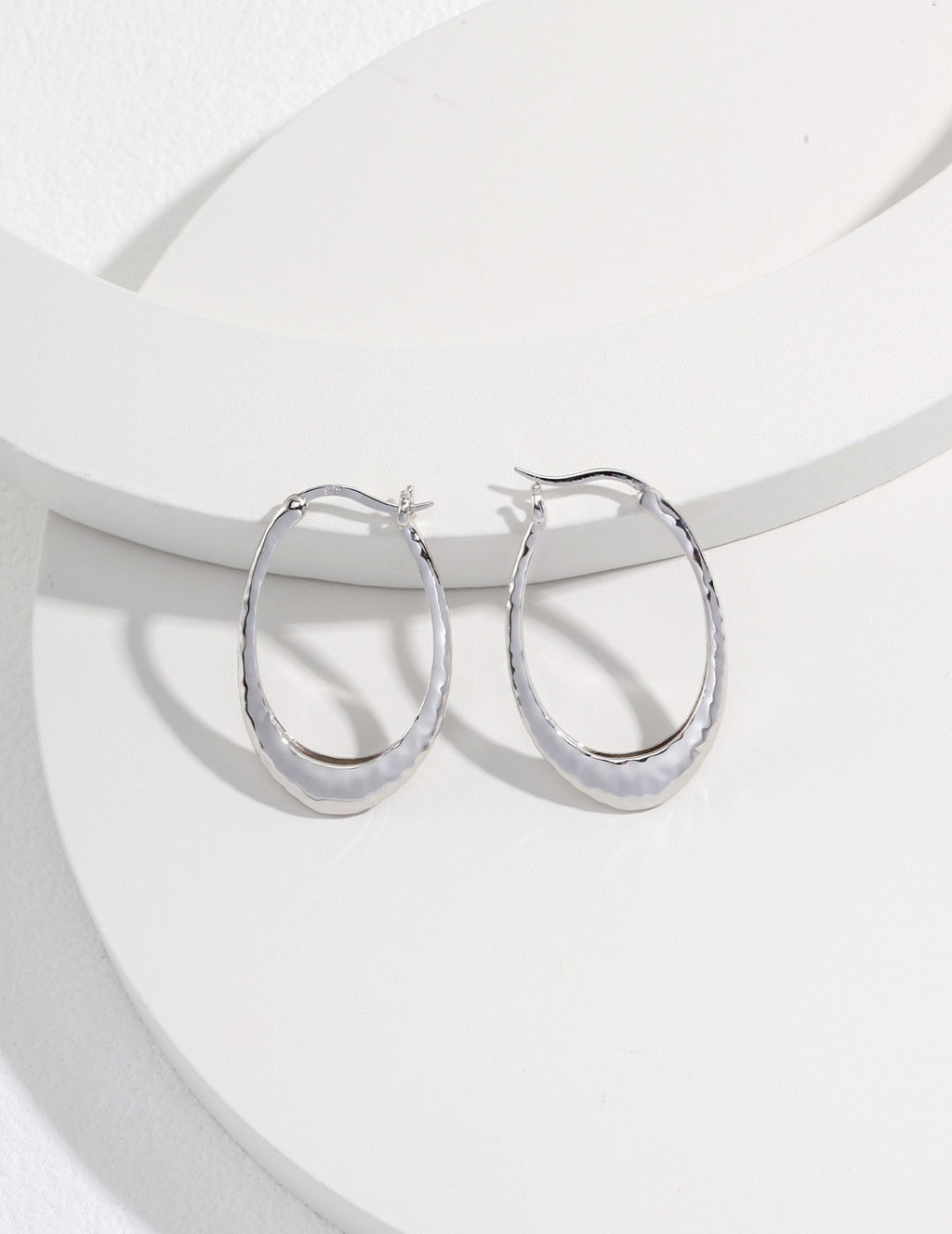 Pure silver minimalist earrings