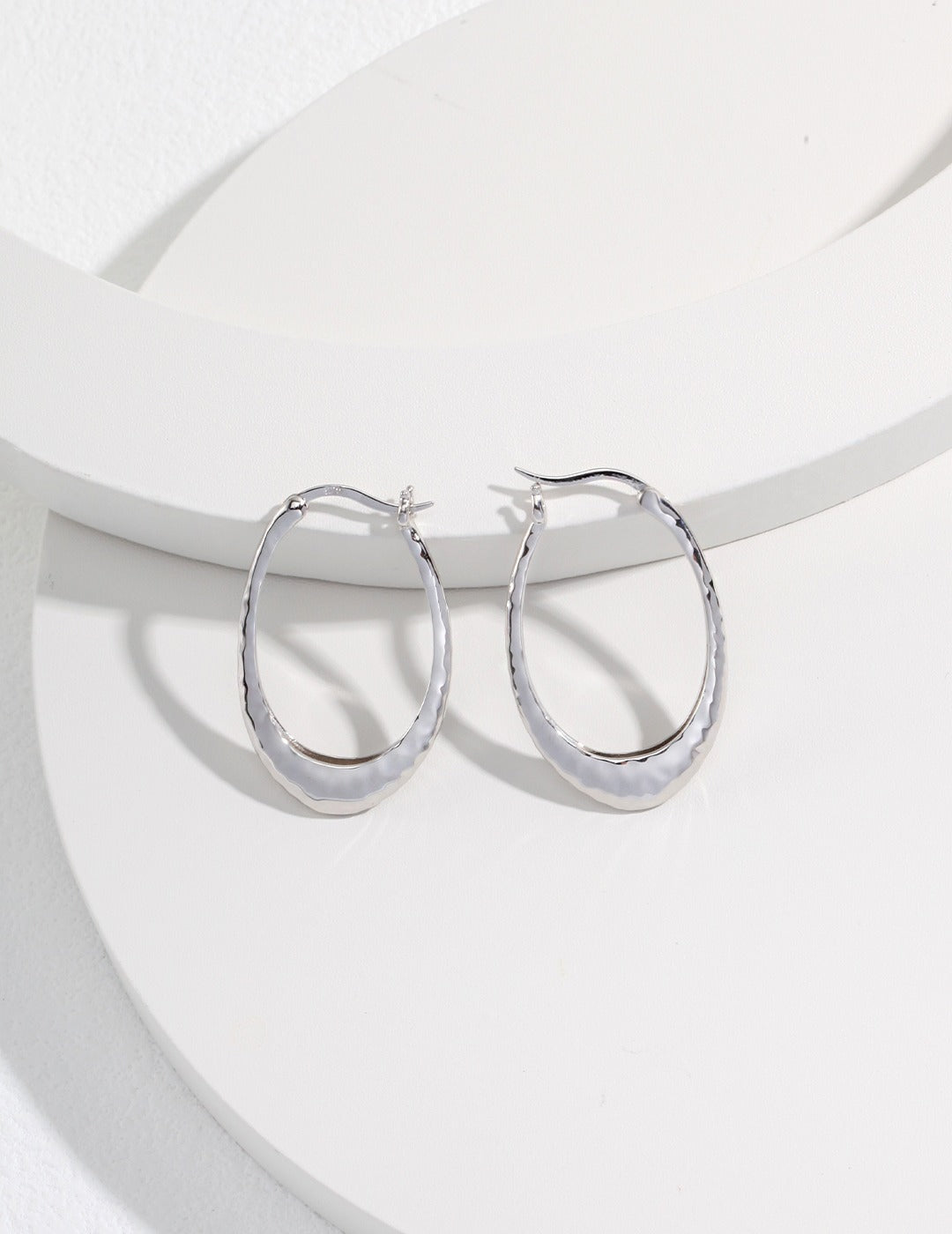 Pure silver minimalist earrings
