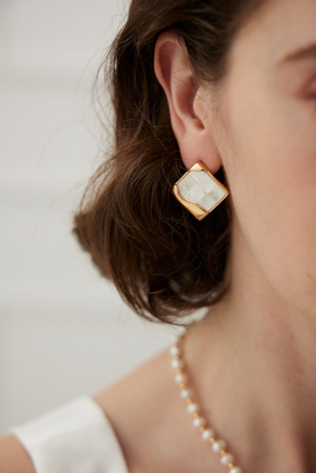 Sterling silver shell earrings