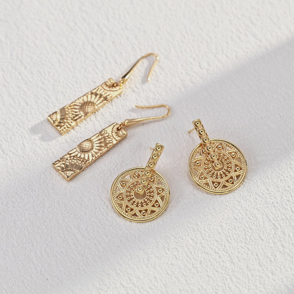 New Chinese style temperament silver earrings